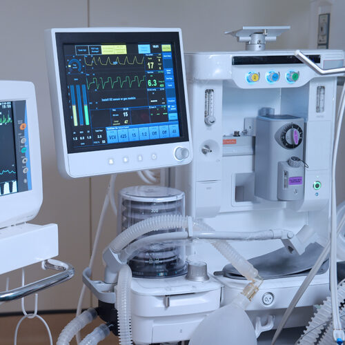 equipment and medical devices in modern operating room